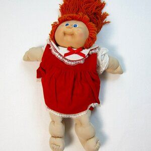Vintage Cabbage Patch Doll With Red Hair And Blue Eyes Approximately 16 Inches